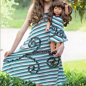 Sea Green and Chocolate Dress